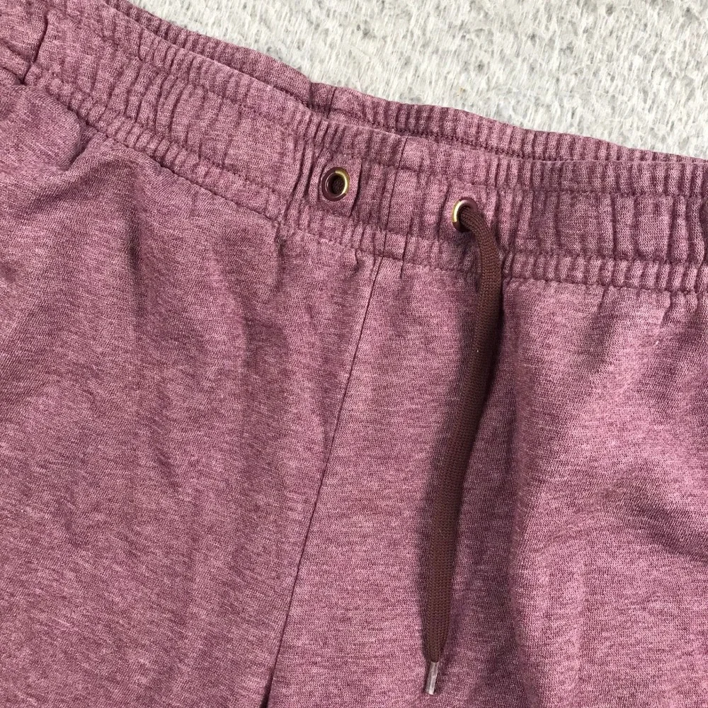 Nike Sweatpants Womens S (29x28) Burgundy Fleece Wide Leg Lounge Joggers *Flaw